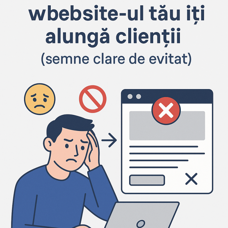  Cum îți dai seama că website-ul tău îți alungă clienții (semne clare de evitat)