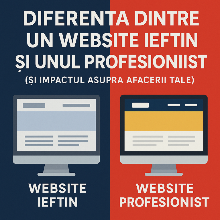 Diferența dintre un website ieftin și unul profesionist (și impactul asupra afacerii tale)