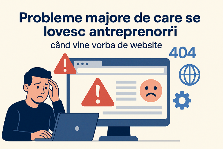 Probleme majore de care se lovesc antreprenorii când vine vorba de website